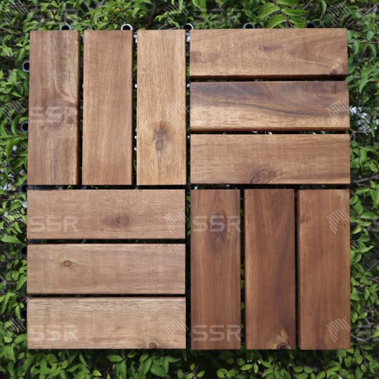 Vỉ gỗ tràm lát sàn 12 nan (Mặt B)